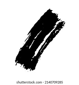 Vector black ink blot isolated on a white background. Grunge texture.