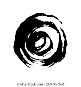 Bloqueo de tinta negra vectorial aislado en un fondo blanco. Grunge textura.