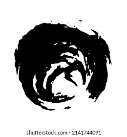 Bloqueo de tinta negra vectorial aislado en un fondo blanco. Grunge textura.