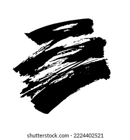 Vector black ink blot isolated on a white background. Grunge texture.