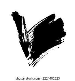 Vector black ink blot isolated on a white background. Grunge texture.