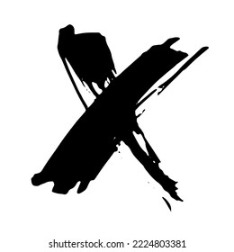 Vector black ink blot isolated on a white background. Grunge texture.