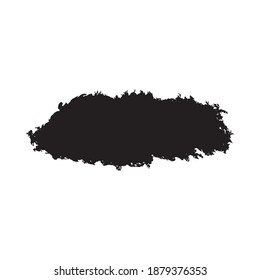Vector black ink brush. Grunge paint design element.