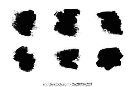 Vector de tinta negra Pintura Pinceladas Colección