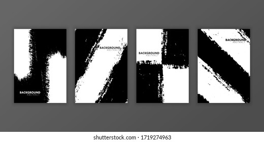 Fondo abstracto de tinta negra vectorial.