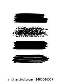 vector black ink. Grunge artistic design frame or background for text