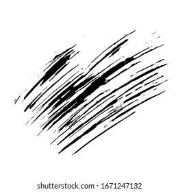 vector black ink scratches isolated on white background hand drawn