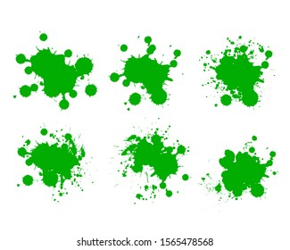Vector Black ink splashes. Grunge splatters. Abstract background. Grunge text banners