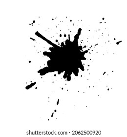 Vector Black ink splashes. Grunge splatters. Abstract background. Grunge text banners