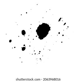 Vector Black ink splashes. Grunge splatters. Abstract background. Grunge text banners