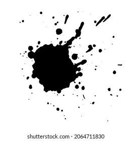 Vector Black ink splashes. Grunge splatters. Abstract background. Grunge text banners