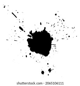 Vector Black ink splashes. Grunge splatters. Abstract background. Grunge text banners
