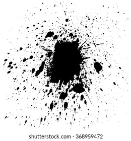 Vector Black Ink Splatter Background Illustration Stock Vector (Royalty ...