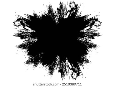 vector black ink splatter splash isolated background. illustration vector design background