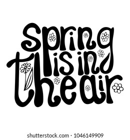 vector black ink spring lettering