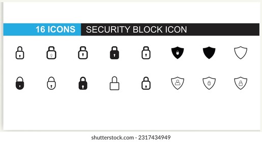 icono de vector negro aislado de un bloqueo bloqueado y desbloqueado sobre fondo blanco.
