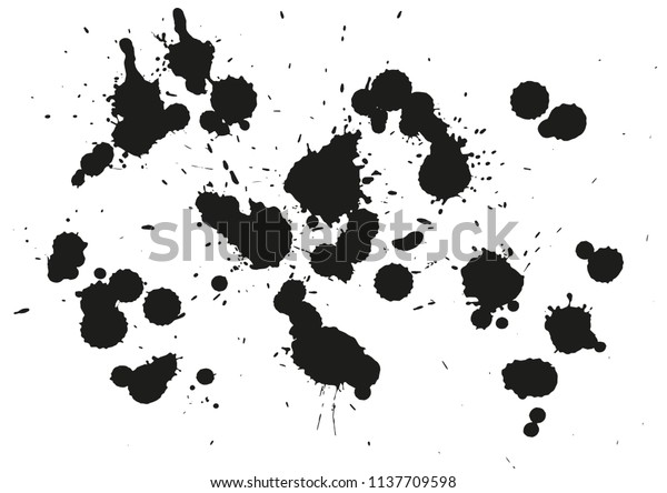 Vector Black Isolated Ink Splatter Background Stock Vector (Royalty ...