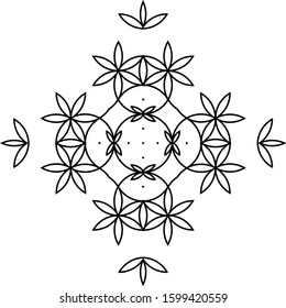 Vector black isolated simple ornament