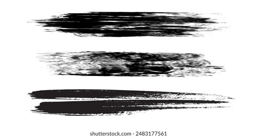 Vector black isolated texture in grunge style with splashes. Black and white monochrome vector