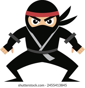 Vector Black Japan Ninja Illustration