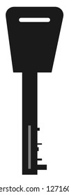 Vector Black Key Icons, Home door key vector icon illustration isolated on white background,  eps10