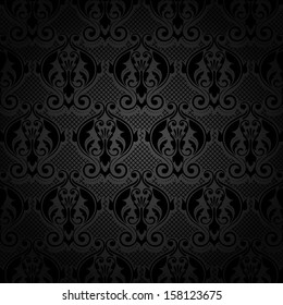 Vector black lace pattern