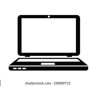 137,160 Laptop icon black and white Images, Stock Photos & Vectors ...