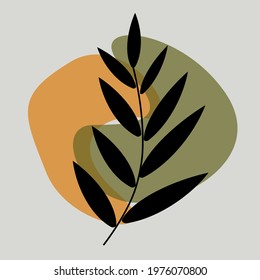 Vector black leaves icons on background. Leaves icon vector. Elements for eco and bio logos. Icon concept. Ecology and natural image. Plant icons.