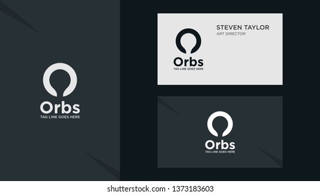 Vector Black Letter O Circle Shape Logo, Logo letter O circle shape with business card template. Graphic for icon symbol for Business, Technology, Corporate Identity. Initial Logo o, Elegant corporate