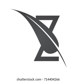 Vector Black Letter Z Herbal Logo