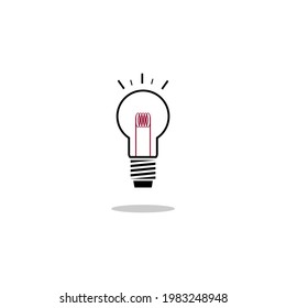 vector black light on white background, icon, symbol