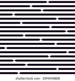 vector black line Abstract seamless pattern on white background