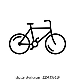 vector black line bike icon