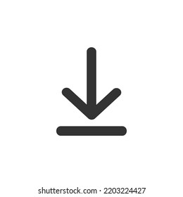 icono de descarga de línea negra vectorial