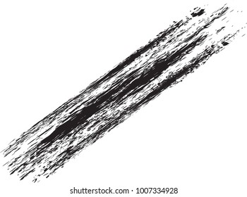 vector black line, grunge brush strokes ink paint isolated on white background  
