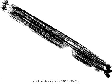 vector black line, grunge brush strokes ink paint isolated on white background 
