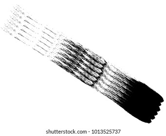 vector black line, grunge brush strokes ink paint isolated on white background 
