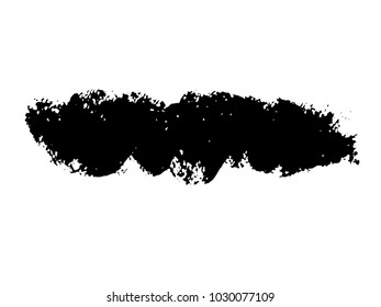 vector black line, grunge brush strokes ink paint isolated on white background

