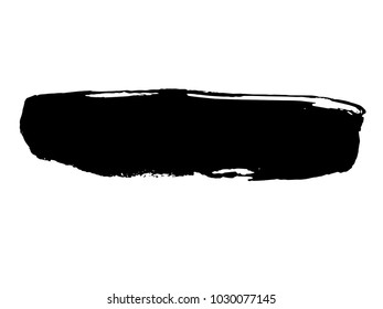 vector black line, grunge brush strokes ink paint isolated on white background
