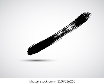 vector black line, grunge brush strokes ink paint isolated on white background
