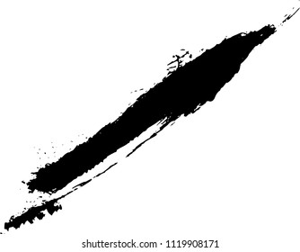 vector black line, grunge brush strokes ink paint isolated on white background