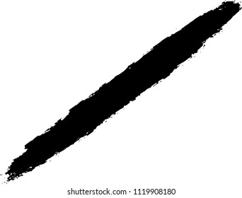 vector black line, grunge brush strokes ink paint isolated on white background