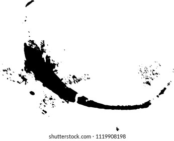 vector black line, grunge brush strokes ink paint isolated on white background