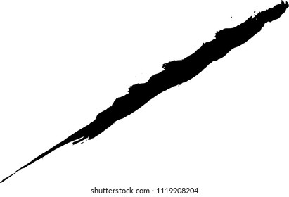 Vector Black Line Grunge Brush Strokes Stock Vector (Royalty Free ...