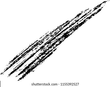 vector black line, grunge brush strokes ink paint isolated on white background