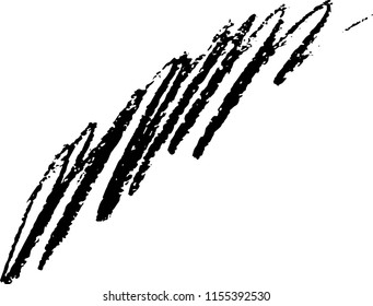 vector black line, grunge brush strokes ink paint isolated on white background