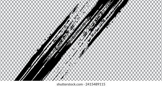 línea negra vectorial, trazos de pincel grueso pintura de tinta aislada en fondo blanco