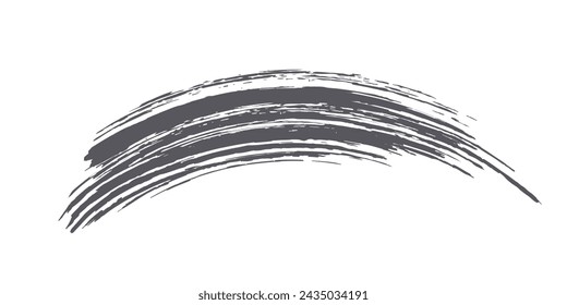 vector black line, grunge brush strokes ink paint isolated on white background