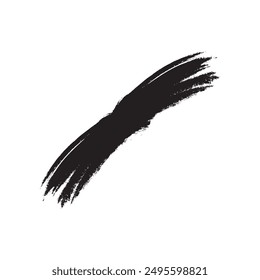 vector black line, grunge brush strokes ink paint isolated on white background design eps 10
