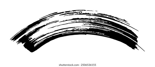 vector black line, grunge brush strokes ink paint isolated on white background. eps 10